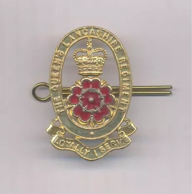 The Queen's Lancashire Regiment.officers Enamelled Metal Cap Badge • £10