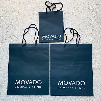 3 X MOVADO Gift Bags Authentic Empty Paper Shopping Bag (16 X13 X6  )&(10 X8 ) • $23.95