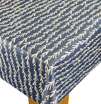 Tide Blue Cotton PVC WIPE CLEAN Tablecloth Oilcloth • £9.99