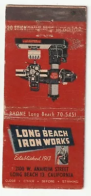 £3.43 • Buy Matchbook Cover - Long Beach Iron Works - California - Cast Iron - Manhole Cover