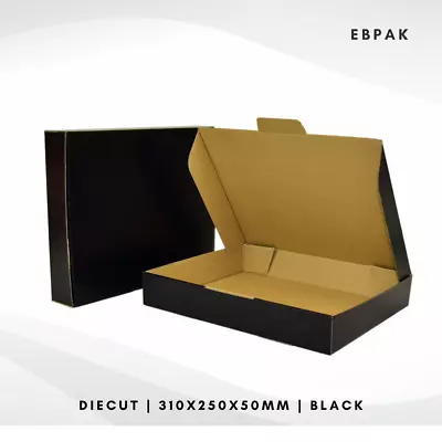 20x Mailing Box 310 X 250 X 50mm A4 Diecut Black For 3kg Large Satchel B383 • $28.80