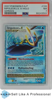 2007 Pokemon Diamond & Pearl 120 Impoleon Lv. X-holo German Psa 7 • $1.06