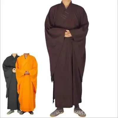 2024 New Shaolin Monk Robe Chinese Kung Fu Robe Uniform Unisex Clothing • £52.67