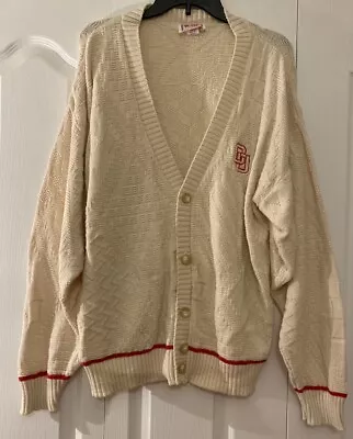 Vintage Cornell University Cardigan Knit Sweater 80s 90s Retro Large USA • $39.99