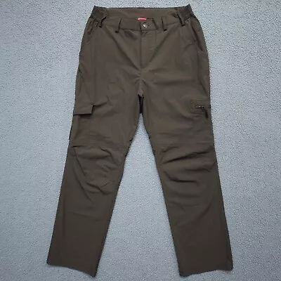 Nonwe Pants Mens 32x29 Green Cargo Hiking Outdoors Lightweight Comfort Stretch • $16.88