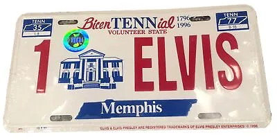 Vintage Elvis Presley Bicentennial Memphis Tennessee License Plate Tag 1796-1996 • $14.97