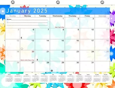 2025 Calendar 12 Months Student Calendar / Planner For 3-Ring Binder - V001 • $12.99