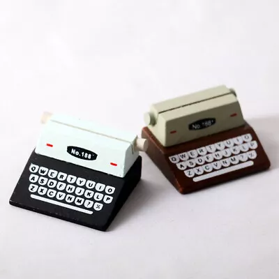 Dollhouse Black Old Fashioned Typewriter Wood Store Office 1:12 Scale Miniature • $5.68