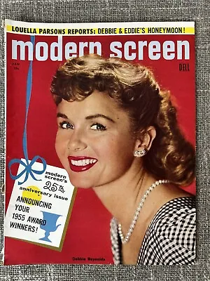 Modern Screen Magazine January 1956 Debbie Reynolds James Dean Grace Kelly • $10.10
