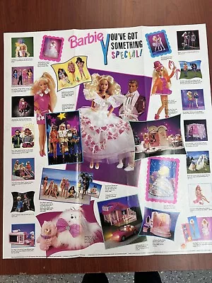 Vintage 1992 1993 & 1994 3 Mattel Barbie Doll Double-side Advertising Posters • $20