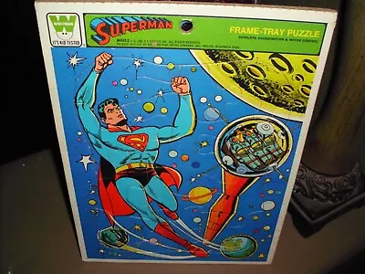Vintage Superman Frame-tray Puzzle Justice League America Rare New Used Vf 1966 • $23.39