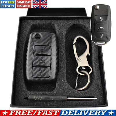 Carbon Fiber Car Remote Key Shell Case For VW Golf Mk5 Bora Jetta Passat Polo • $13