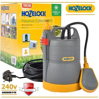 £76.97 • Buy New HOZELOCK FLOWMAX Collect 2200 240v WATERBUTT PUMP 7612 5010646059428 