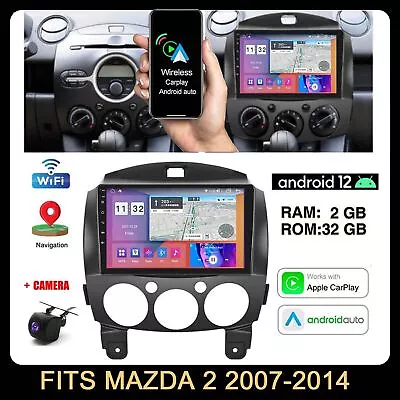 Android 12 Car Stereo For Mazda 2 2007-2014 GPS Radio Wifi Bluetooth Head • $128.80