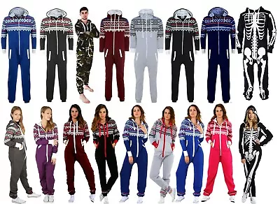 New Unisex Men's Women's Camouflage Aztec Plain Jumpsuit Tracksuit Small To 5XL • £26.99