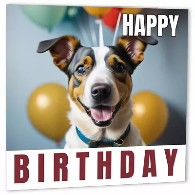 Jack Russell Birthday Card 147 X 147mm Dog • £2.99