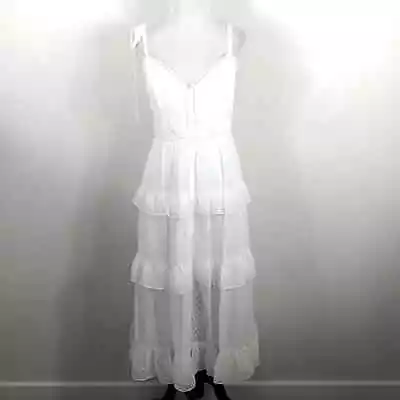 Marchesa Notte White Swiss Dot Dress Size 4 NEW • $450