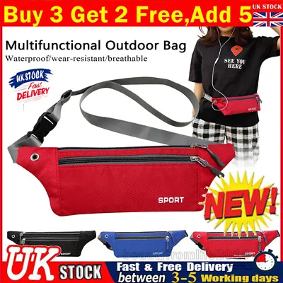 £3.49 • Buy Unisex Waist Bum Bag Waterproof Travel Holiday Running Money Belt Fanny Pack*NEW