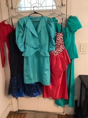 Lot Of 5 Vintage 80s Dresses Gowns Prom Wedding Costume • $39.99