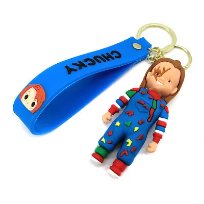Chucky Keychain Child's Play Good Guy Doll Figure Toys Schoolbag Car Key Ring • $1.35