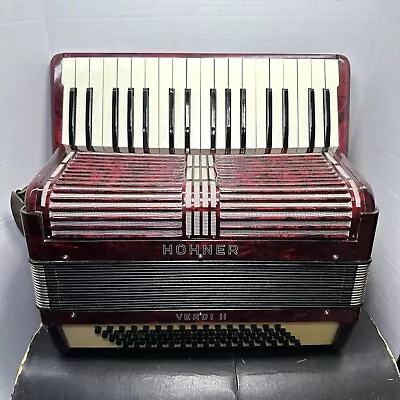 Accordion - Hohner Verdi II W Hard Case Red & Black • $1295