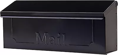 Gibraltar Mailboxes Townhouse Small Capacity Galvanized Steel Black Wall-Mount • $22