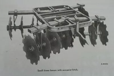 IH McCormick International 120 1pt 3pt Folding Tandem Disk Harrow Owner's Manual • $17.50