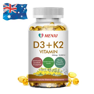 Vitamin D3 10000IU And K2 MK-7 250mcg - 120 Tablets - Immune Support Wellness AU • $21.99