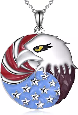 Eagle Pendant Neckalce 925 Sterling Silver Jewelry Gifts For Women Girls 18+2  • £96.78