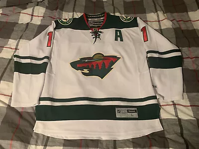 $125 • Buy Reebok Minnesota Wild Zach Parise Hockey Jersey White Size Large