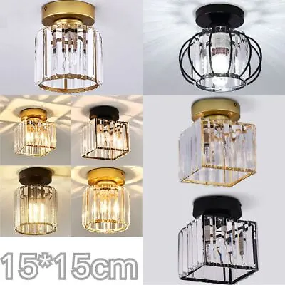 Crystal LED Ceiling Lights Modern Chandeliers Bedroom Living Room Pendant Lamp • £16.84