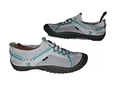 Jeep J-41 Tahoe-S4 Trail Hiking Water Shoes Womens Sz 10 White Teal Grey • $20