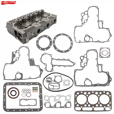 D1402 Complete Cylinder Head W/ Valves Gaksets Set For Kubota Scat Trak Bobcat • $350.41