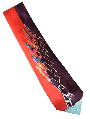 VTG 1987 Cirque Du Soleil Tie Reinvente World Premier Show Mens Silk Necktie • $12