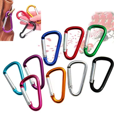 Aluminum Snap Hook Carabiner D-Ring Key Chain Clip Keychain Hiking Camp • $0.72