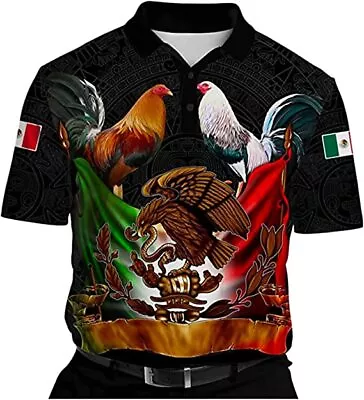 Personalized Rooster Aztec Mexico Polo Full Size S-5XL For Men And Women 2 • $27.99