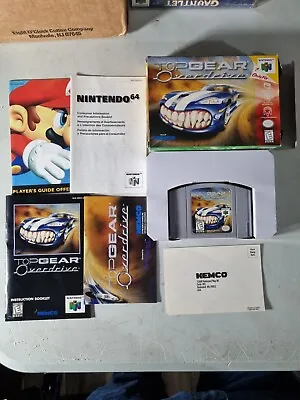 N64 Nintendo N 64 Top Gear Overdrive Complete In Box Real! With Poster CIB • $77.99