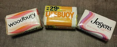 Vintage Lot 3 Total 1980s  Woodbury Lifebouy  Jergens Bar Soap TV Movie Props • $17