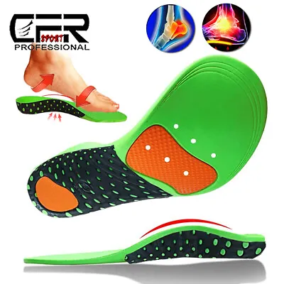 £8.19 • Buy High Arch Orthotic Shoe Inserts Plantar Fasciitis Flat Feet Pain Support Insole