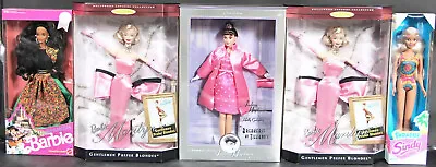 Barbie Lot Of 5 Dolls Audrey Hepburn Marilyn Monroe Spanish Sindy Hasbro NRFB • $429.62
