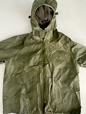 US MILITARY WET WEATHER PARKA OD GREEN JACKET SMALL OLIVE DRAB - 1980s • $60