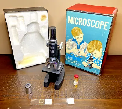 Vintage COC Youth Lighted Microscope Made In Japan Original Box (Works) • $14.99