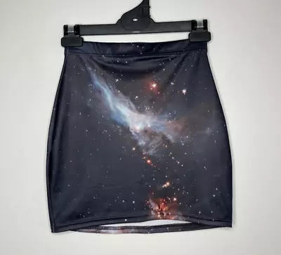 Black Milk Black Galaxy Bodycon Stretch Short Skirt Size S • $39.95