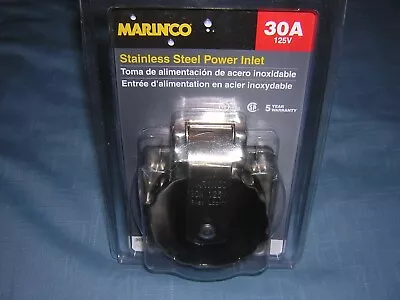 New MARINCO 303SSEL-B 30A 125V Power Inlet Stainless Steel • $78.75