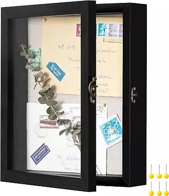 8.5X11 Shadow Box With Glass Cover And Linen Back 2.5 Inches Deep Display Case  • $31.58