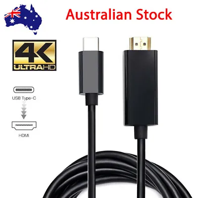 USB Type C To HDMI Cable  Cord 4K For Microsoft Surface Go Book 2 Laptop 2 • $12.98