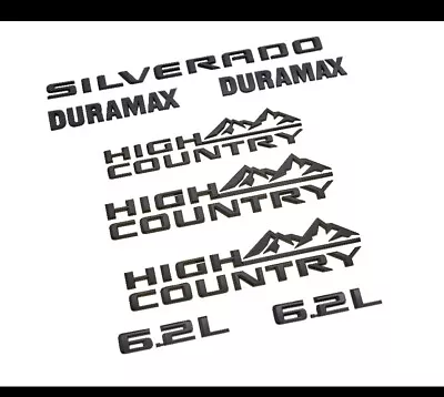 OEM Chevy Silverado GM High Country Emblem Black Out Kit 84978012 FREE SHIPPING! • $65