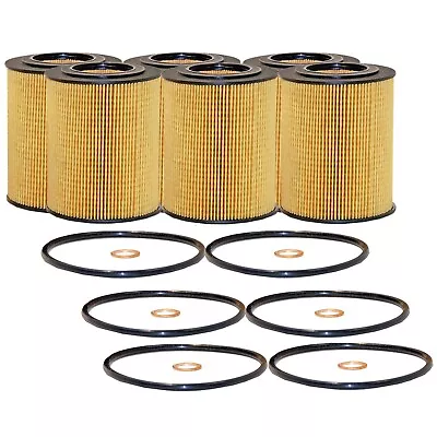 Wix Set Of 6 Engine Oil Filters (Metal Free) For BMW E36 E46 E60 E83 E53 E85 L6 • $67.95