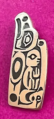 Vintage Jean Ferrie Haida Native Small Sterling Silver Pendant Mag Excellent • $125