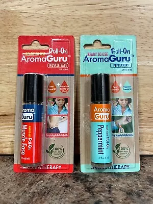 Aroma Guru Roll-On Aromatherapy Essential Roll On Bottles! NEW Lot Of 2 • $9.99